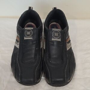 Skechers Men's Black and Brown Slip-On Sneakers